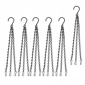 Підвісні ланцюги для квіткових горщиків Pack of 6 Металеві 40 см - Фото 1