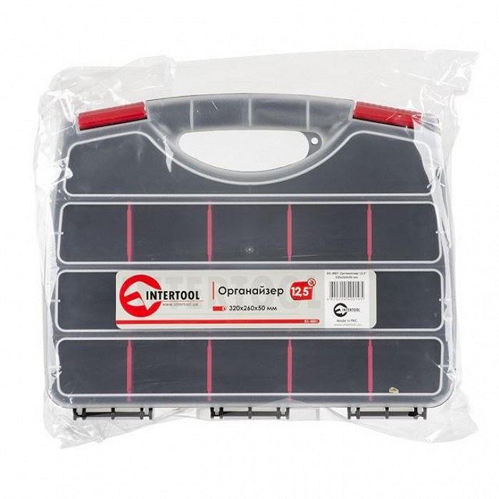 Органайзер для инструментов 12,5" INTERTOOL BX-4001 хранения и переноски метизов деталей 320x260x50 мм, фото №2