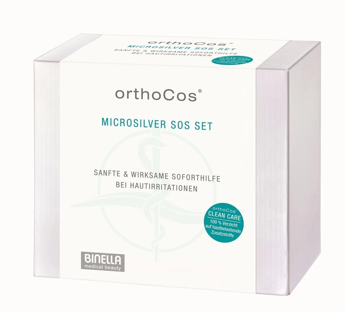 Набір Binella orthoCos Microsilver SOS для жирної шкіри (Мус + Лосьйон + ACN Clear Skin Gel + ACN Mask), фото №1