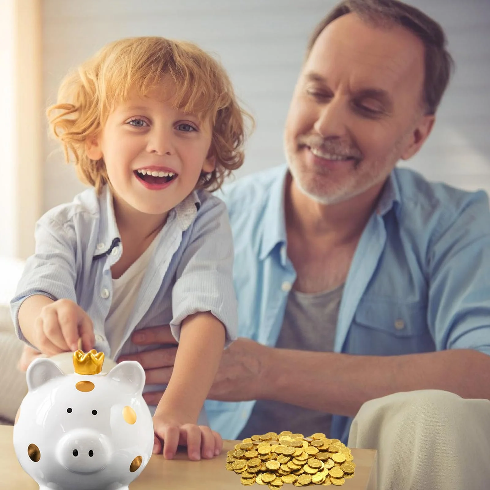 Скарбничка Свинка з короною Керамічна, фото №3