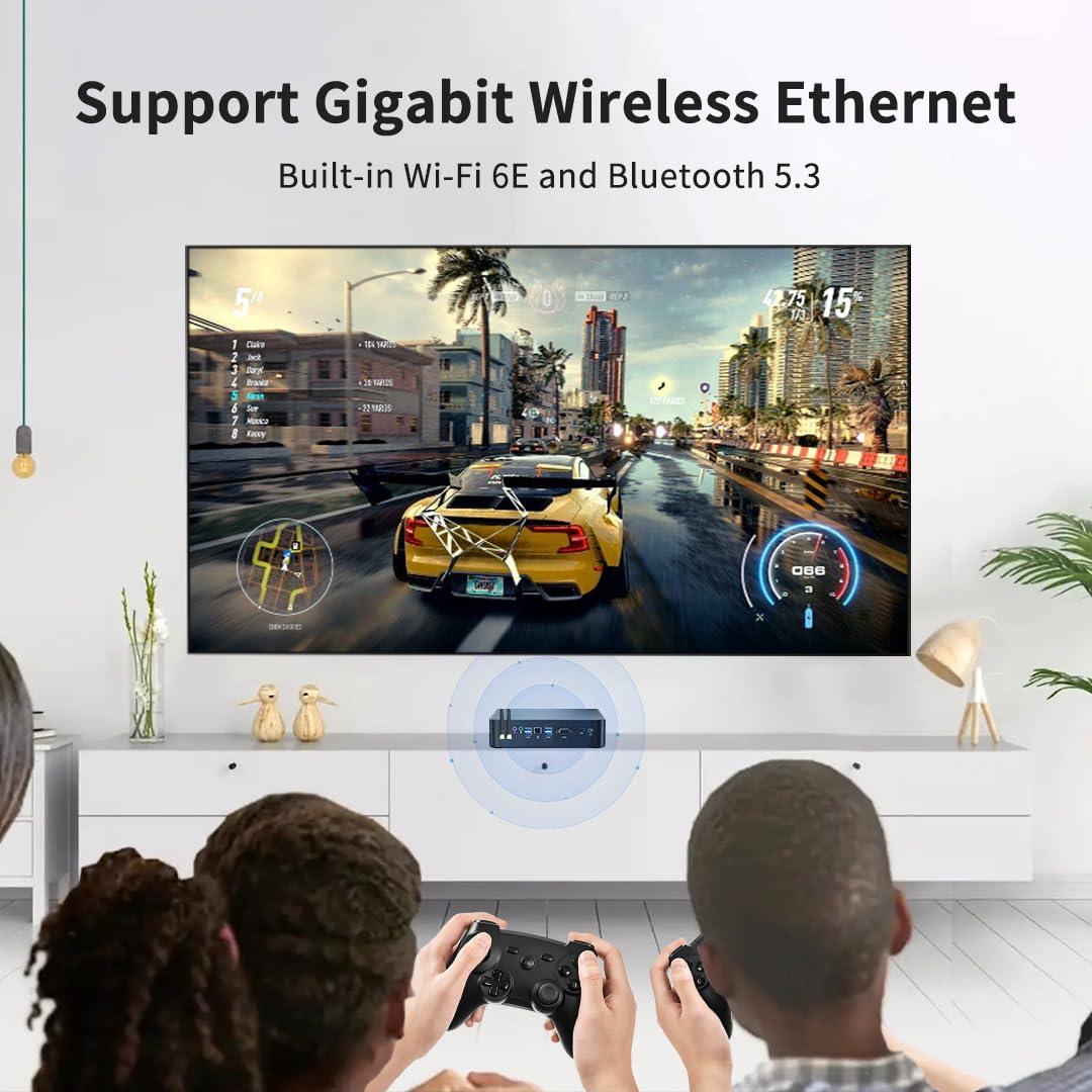 Міні ПК Mavsloly Core i9-11900H 64ГБ ОЗП, 1Т Десктоп Dual Display 4К Wi-Fi 6e Bluetooth 5.3 WOL Windows 11 Pro, фото №6