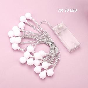 Гирлянда ENLACE Шарики 3 м, 20 LED Теплый белый, питание от батареек synthetic.ua - Фото 1