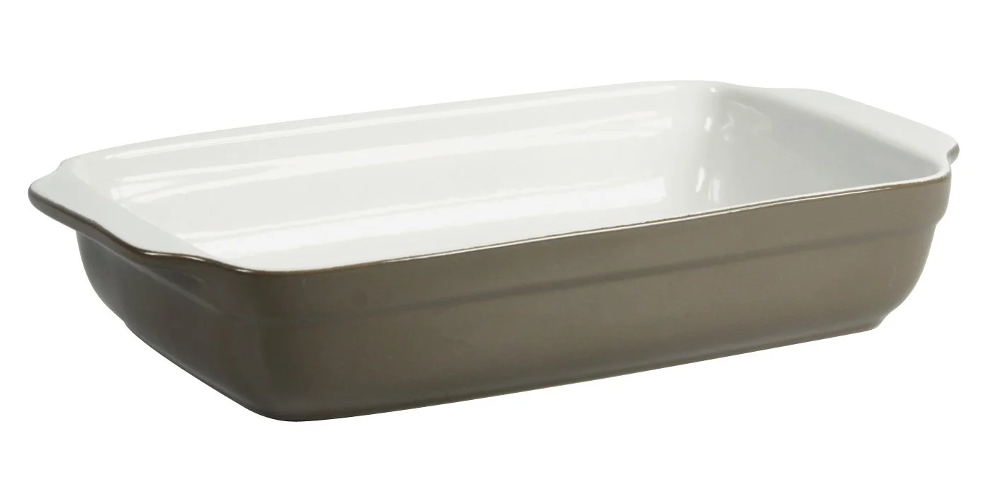Форма для запекания Crealys 512731 31 x 18,5 x 5,5 см овальная с керамическими ручками серо-коричневая, фото №1 Форма для запекания Crealys 512731 31 x 18,5 x 5,5 см овальная с керамическими ручками серо-коричневая, фото №1