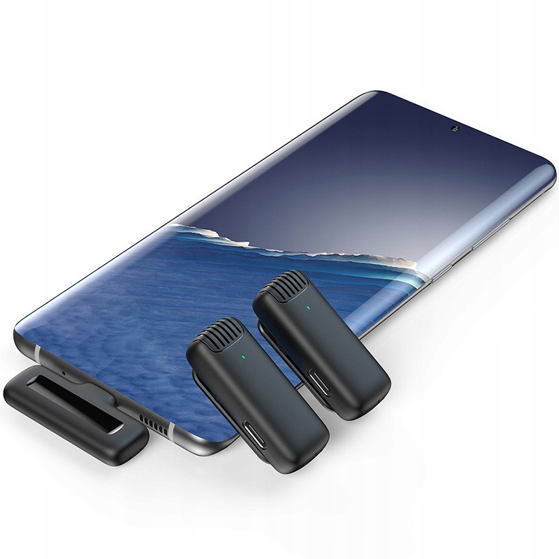 Петличний бездротовий мікрофон Apexel APL-MIC08 USB-C, фото №2