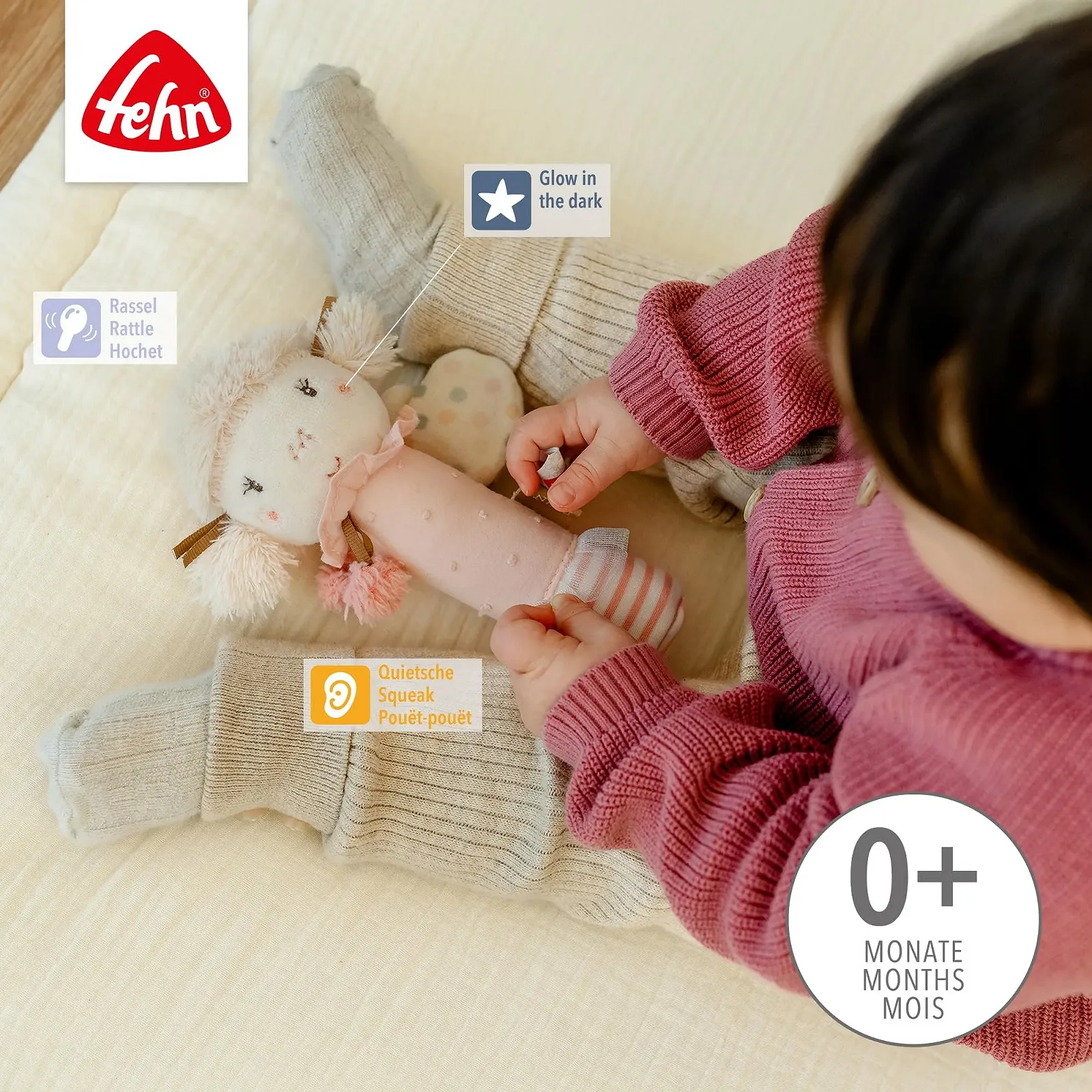 Іграшка-брязкальце Fehn Fee Фея Тканинна Різнокольорова, фото №3 Іграшка-брязкальце Fehn Fee Фея Тканинна Різнокольорова, фото №3