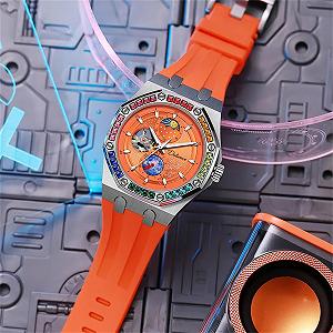 Чоловічий годинник FORSINING Starry Sky Luminous Design Mechanical Automatic Hand Wind Moon Phase Color Diamond Dial Waterproof synthetic.ua - Фото 1