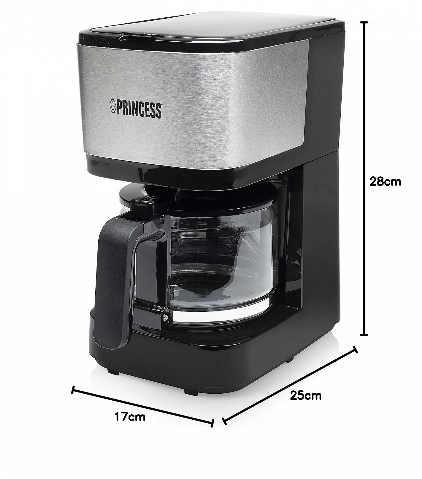 Крапельна кавоварка Princess 246030 0.75 л 8 чашок 600 Вт Чорний, Сріблястий, фото №8