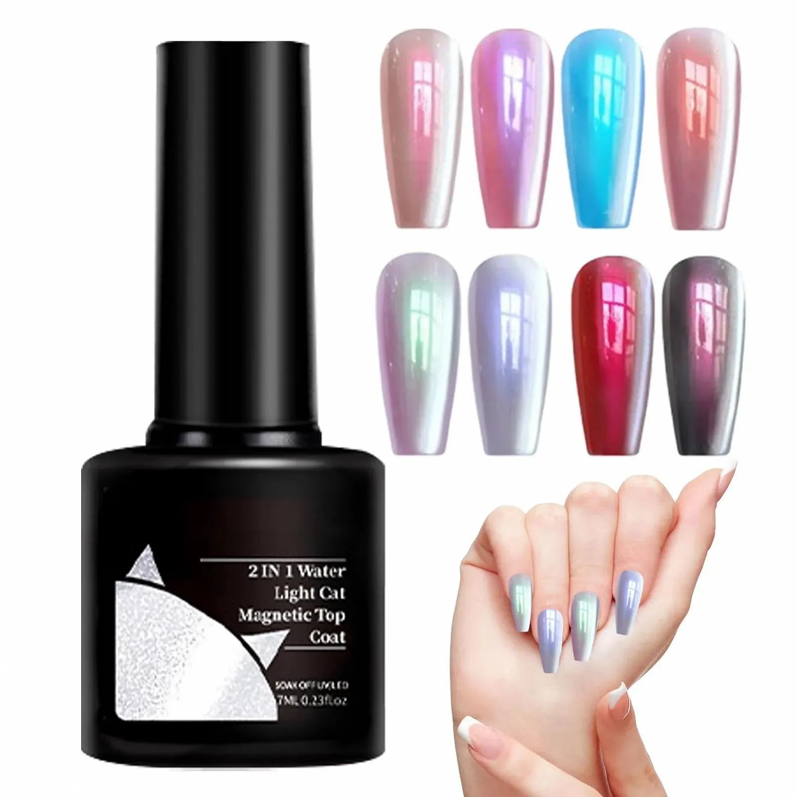 Гель-лак 7 мл 2 в 1 Блестящий верхний слой для маникюра Цвет, фото №7 Гель-лак 7 мл 2 в 1 Блестящий верхний слой для маникюра Цвет, фото №7