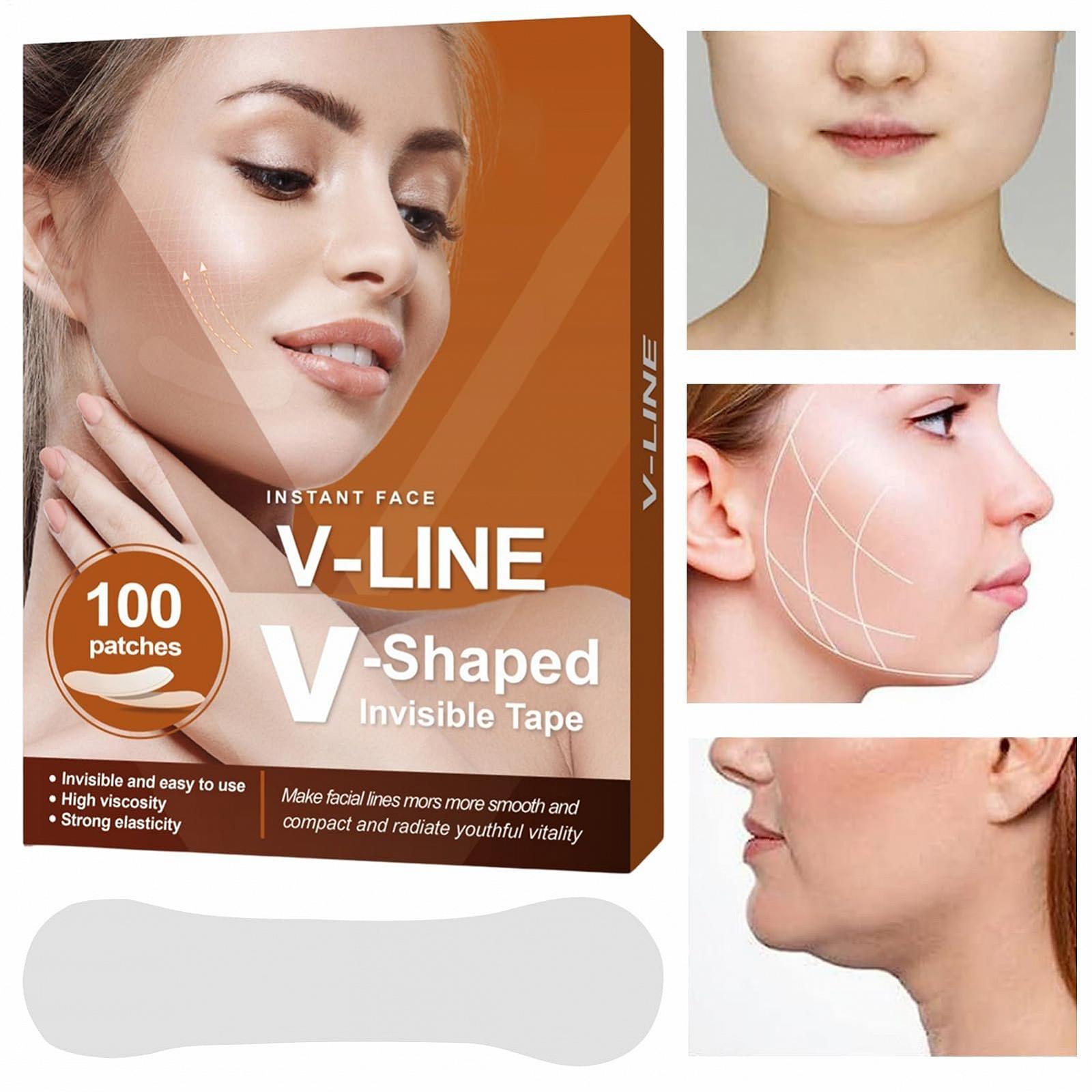 Лента для лица Faceling Invisible V Shape, прозрачная, для подтяжки подбородка и щек, фото №7