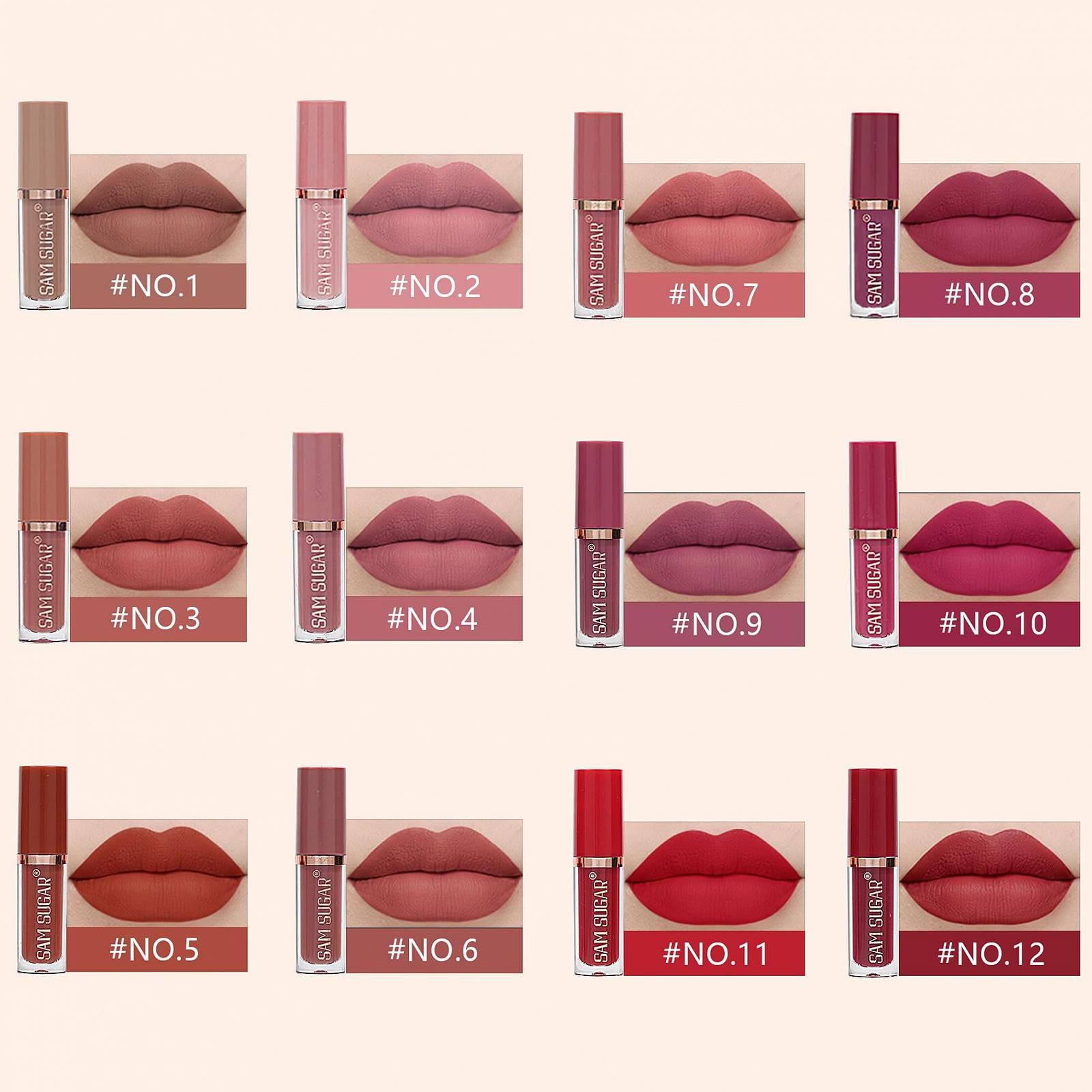 Набор Velvet Liquid Lipstick 12 цветов Matte Lipstick Set Водостойкая Не-липающая, Увлажняющая, Долговечная с Подарочной Коробкой, фото №2