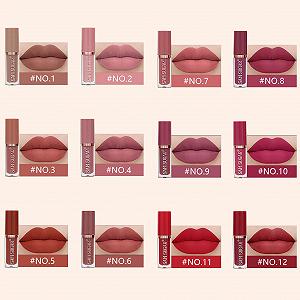 Набор Velvet Liquid Lipstick 12 цветов Matte Lipstick Set Водостойкая Не-липающая, Увлажняющая, Долговечная с Подарочной Коробкой synthetic.ua - Фото 1