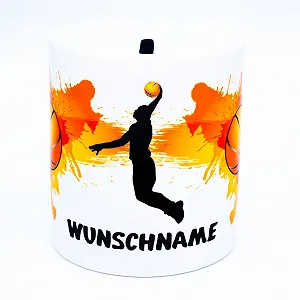 Копилка керамическая баскетбольный мяч персонализированная белая 9.5х8.2 см - Фото 1