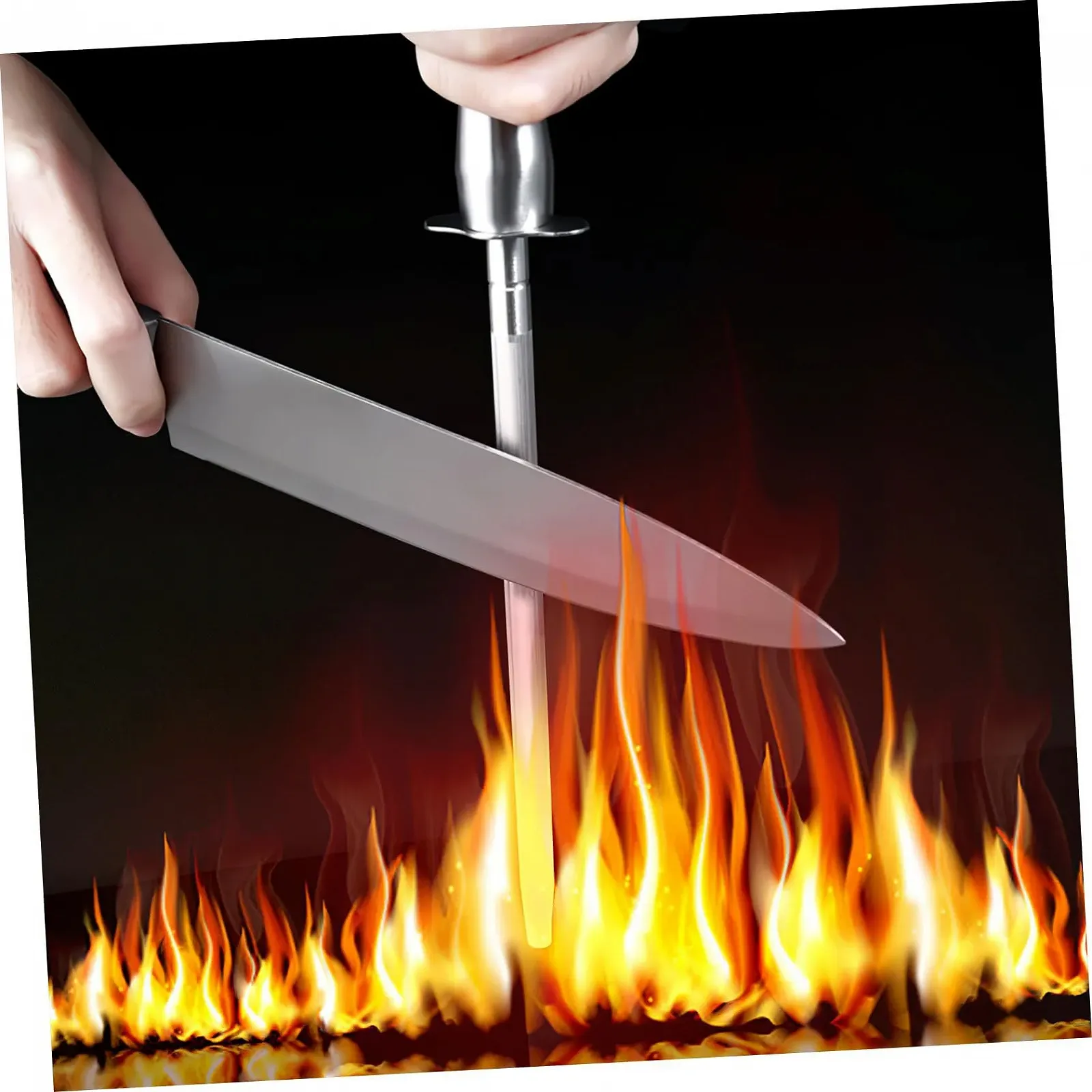 Точилка для ножей TOYANDONA из нержавеющей стали ручная с большой поверхностью, фото №7