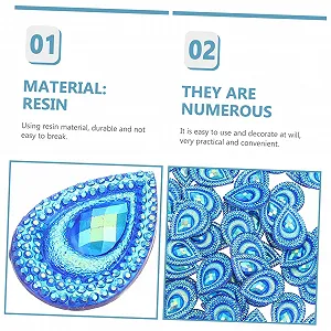 Стрази Краплі води Форма павиного хвоста 2 шт. Смола synthetic.ua - Фото 1