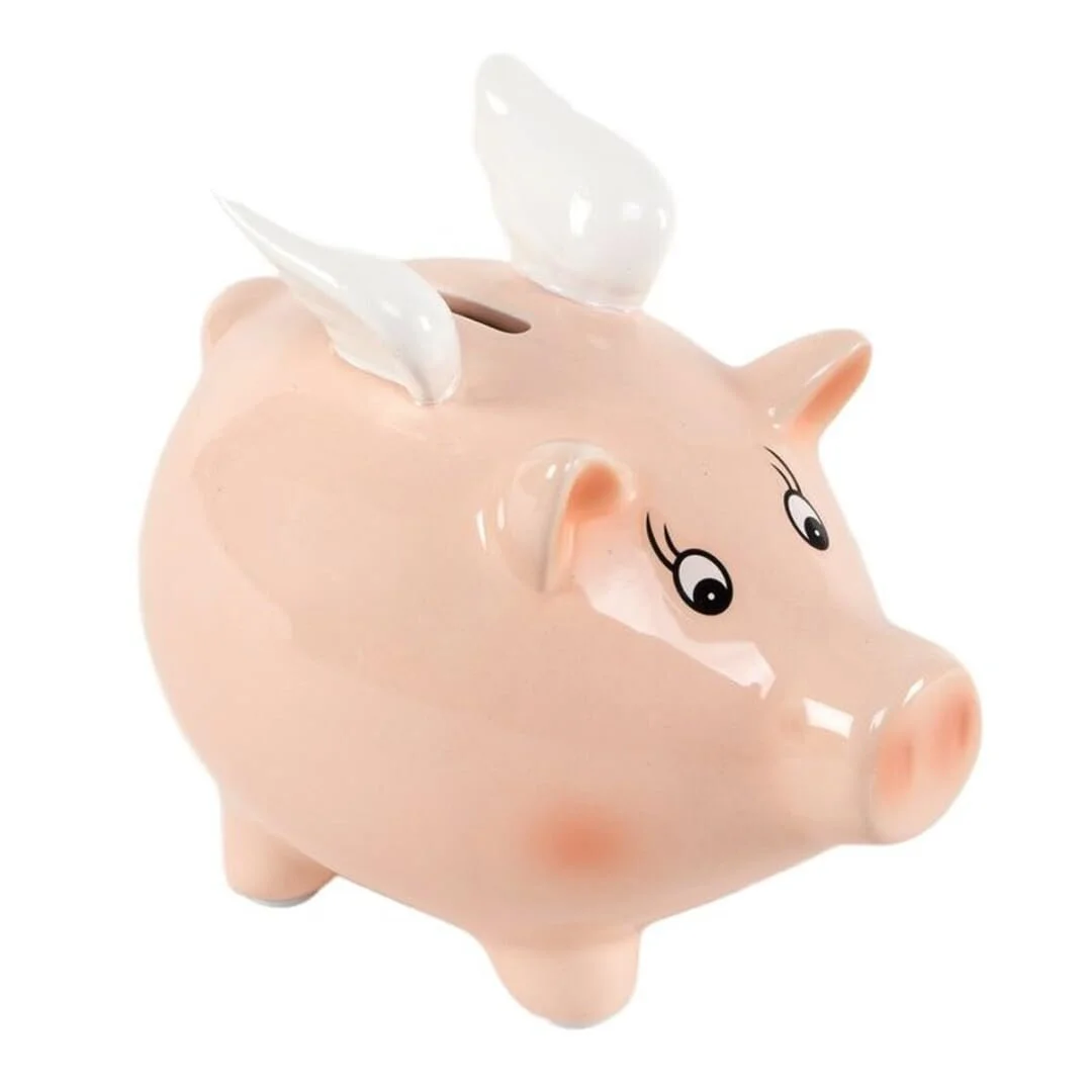 Скарбничка Ceramic Pig with Wings 16.5 x 11.5 x 15 cm Pink, фото №1