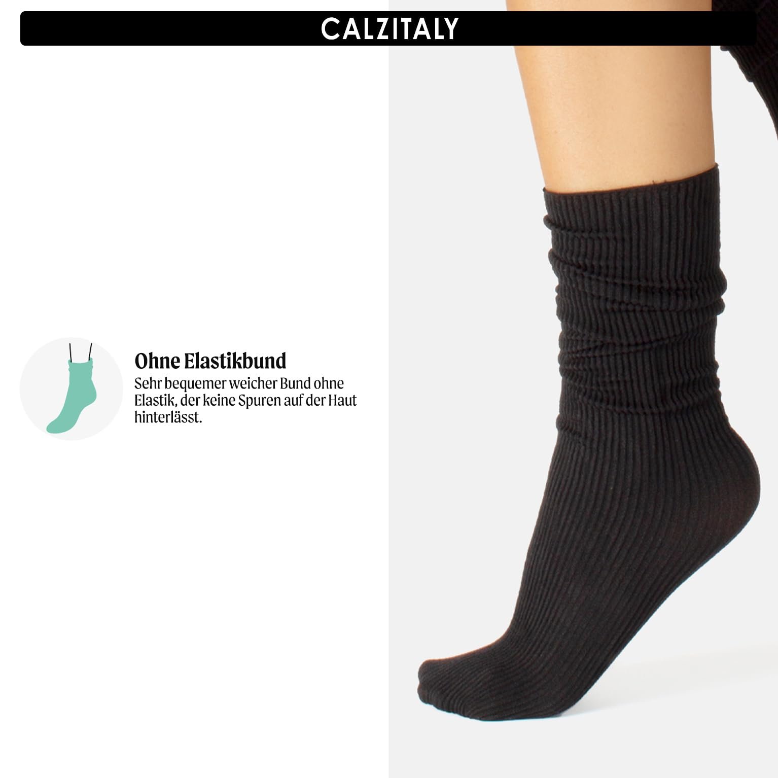 Носки Calzitaly Набор 4 штуки без эластичного пояса, блестящие носки, непрозрачные ребристые носки, зеленый, синий, черный, серый, 60 ден, фото №2