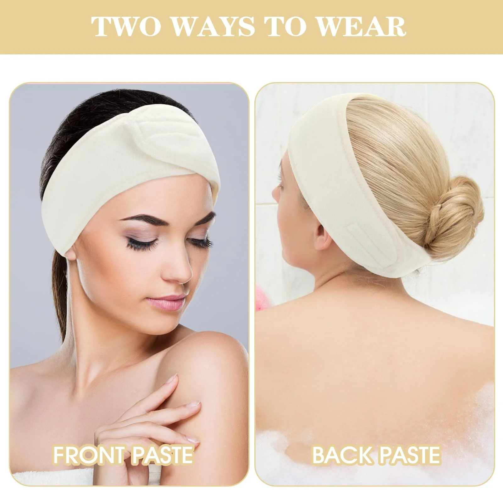 Пов'язка на голову для спа WLLHYF Регульована, фото №3