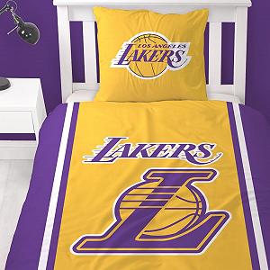 Комплект постільної білизни Character World Lakers 135 x 200 см, Los Angeles Lakers, 100% Бавовна synthetic.ua - Фото 1