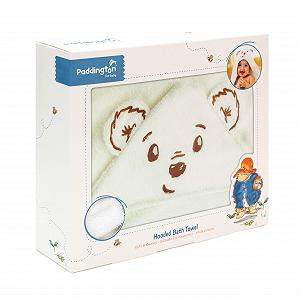 Полотенце с капюшоном Kokomo Studio Ltd Paddington Baby Luxury, 100% хлопок, очень мягкое, с вышивкой мордочки медвежонка Паддингтона, 75 x 75 см synthetic.ua - Фото 1