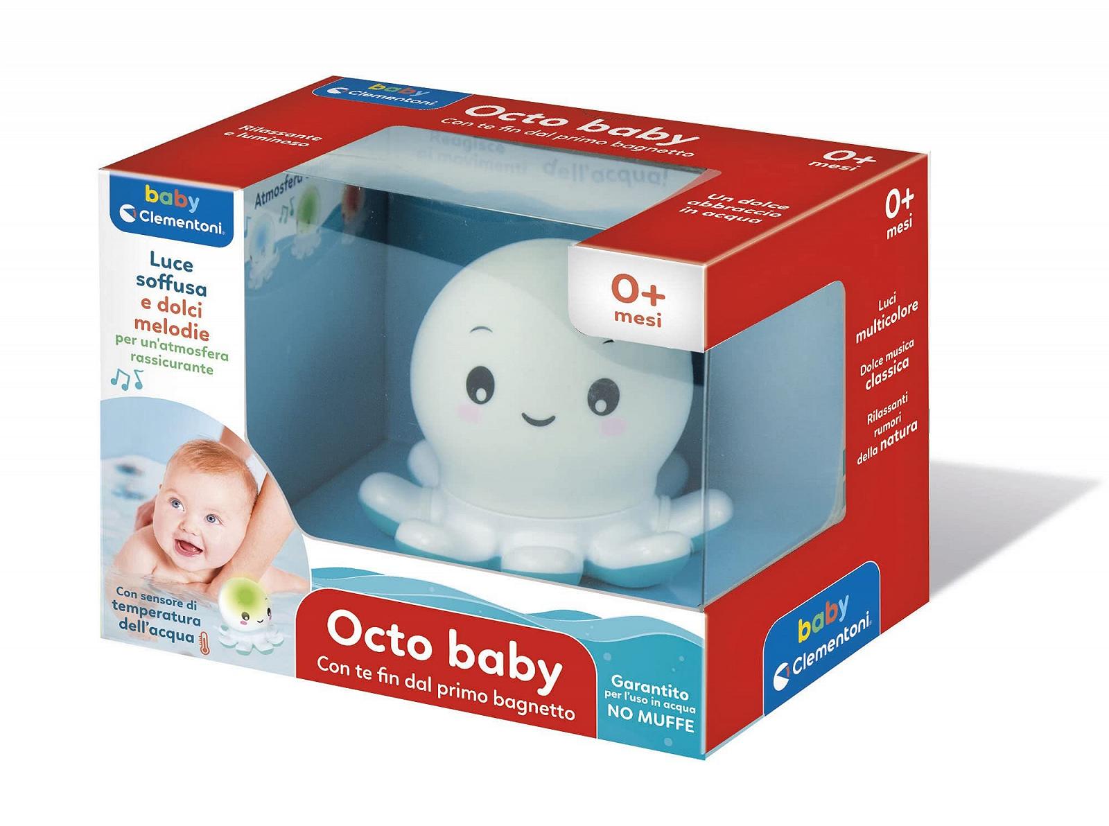 Іграшка для ванни Clementoni Baby Clementoni Baby Octopus з кольоровими та світловими ефектами та термометром, фото №2