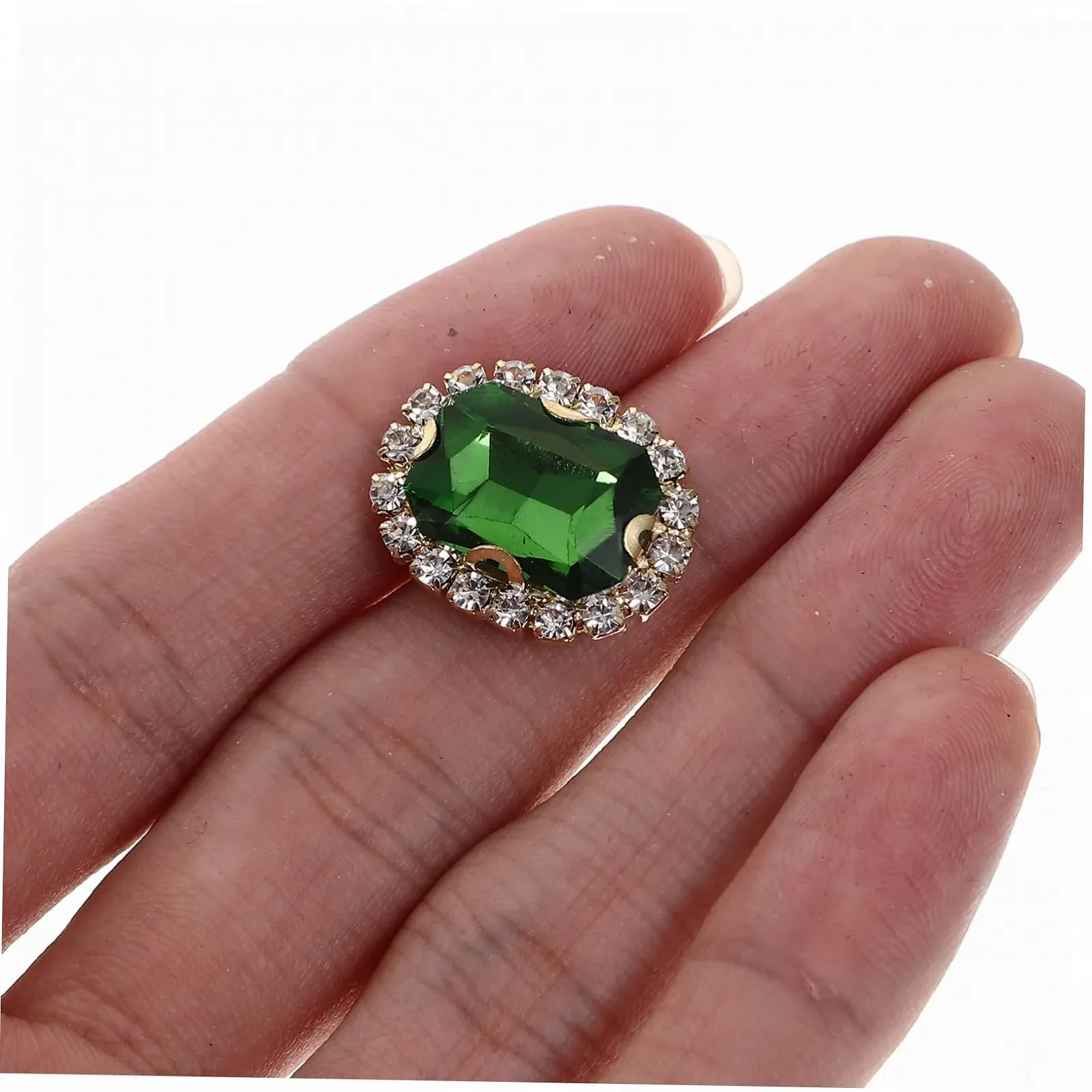 Стрази Набір 20 шт. Зелений Скло, фото №7