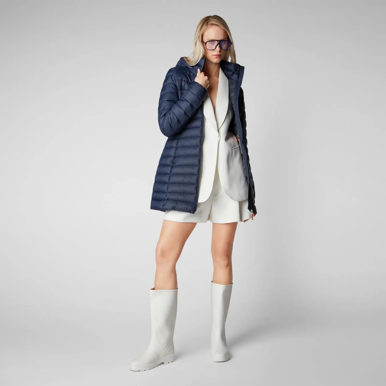 Пальто з капюшоном Save The Duck Carol D47180W Синьо-чорний (90010), фото №8 Пальто з капюшоном Save The Duck Carol D47180W Синьо-чорний (90010), фото №8