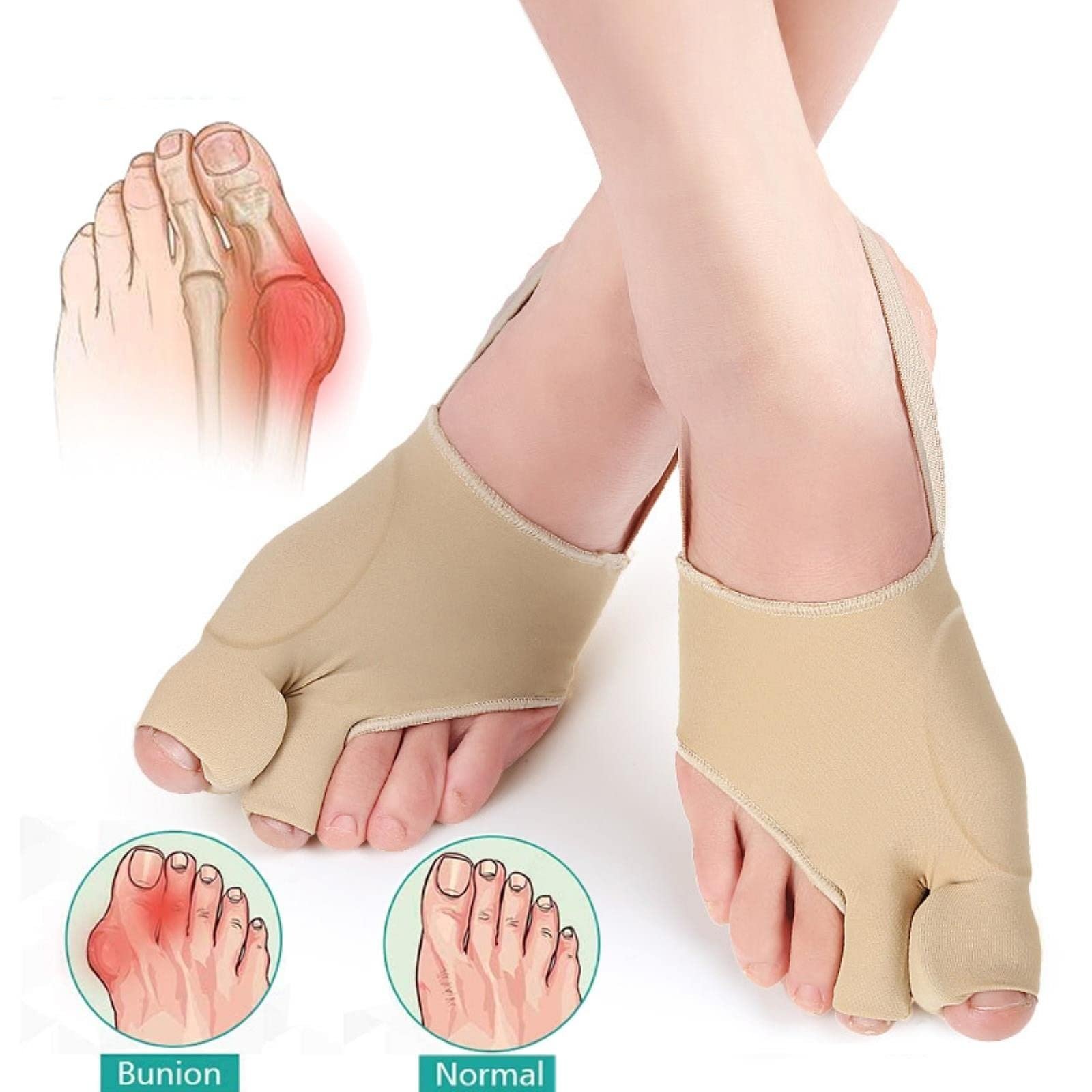 Коректор великого пальця стопи 2 шт./пара Роздільник пальців Захисні накладки, фото №6