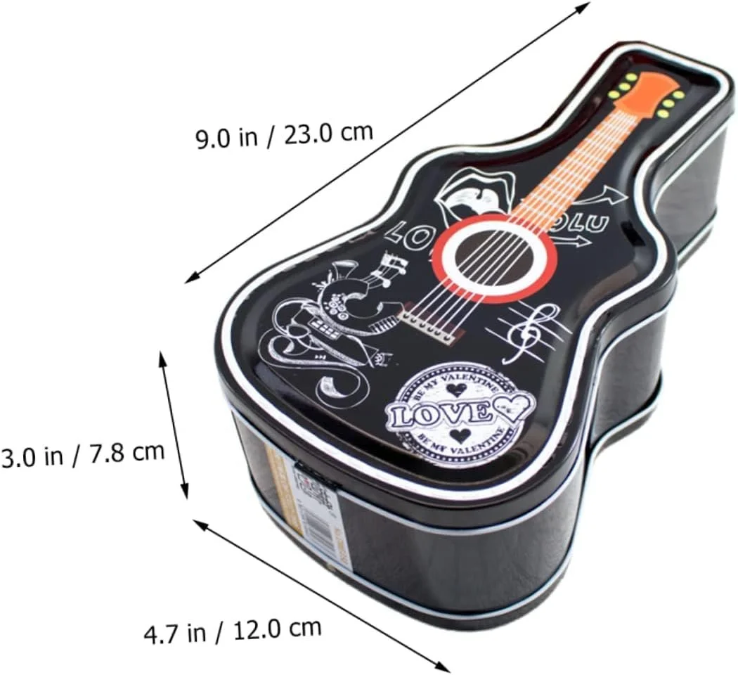 Скарбничка Гітара металева з замком Велика Wood, фото №4