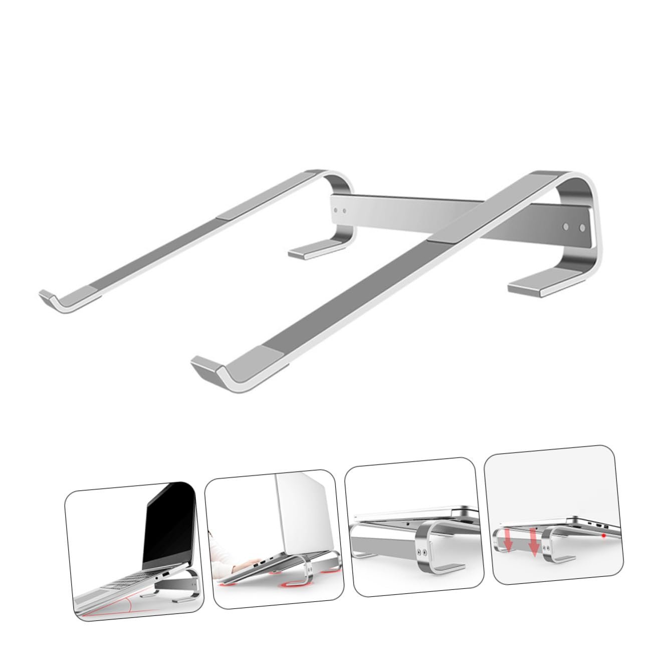 Підставка для ноутбука з алюмінієвого сплаву Ергономічна Регульована, фото №7