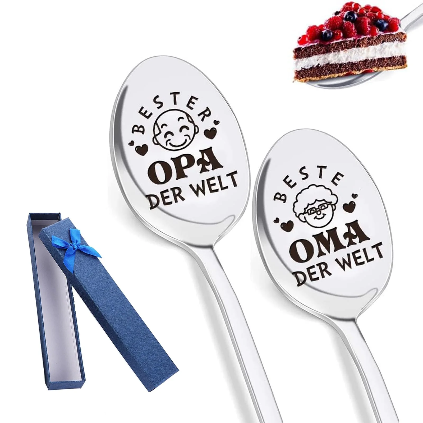 Ложка кавова NoName Найкраща бабуся і дідусь у світі, сріблястий, фото №1 Ложка кавова NoName Найкраща бабуся і дідусь у світі, сріблястий, фото №1