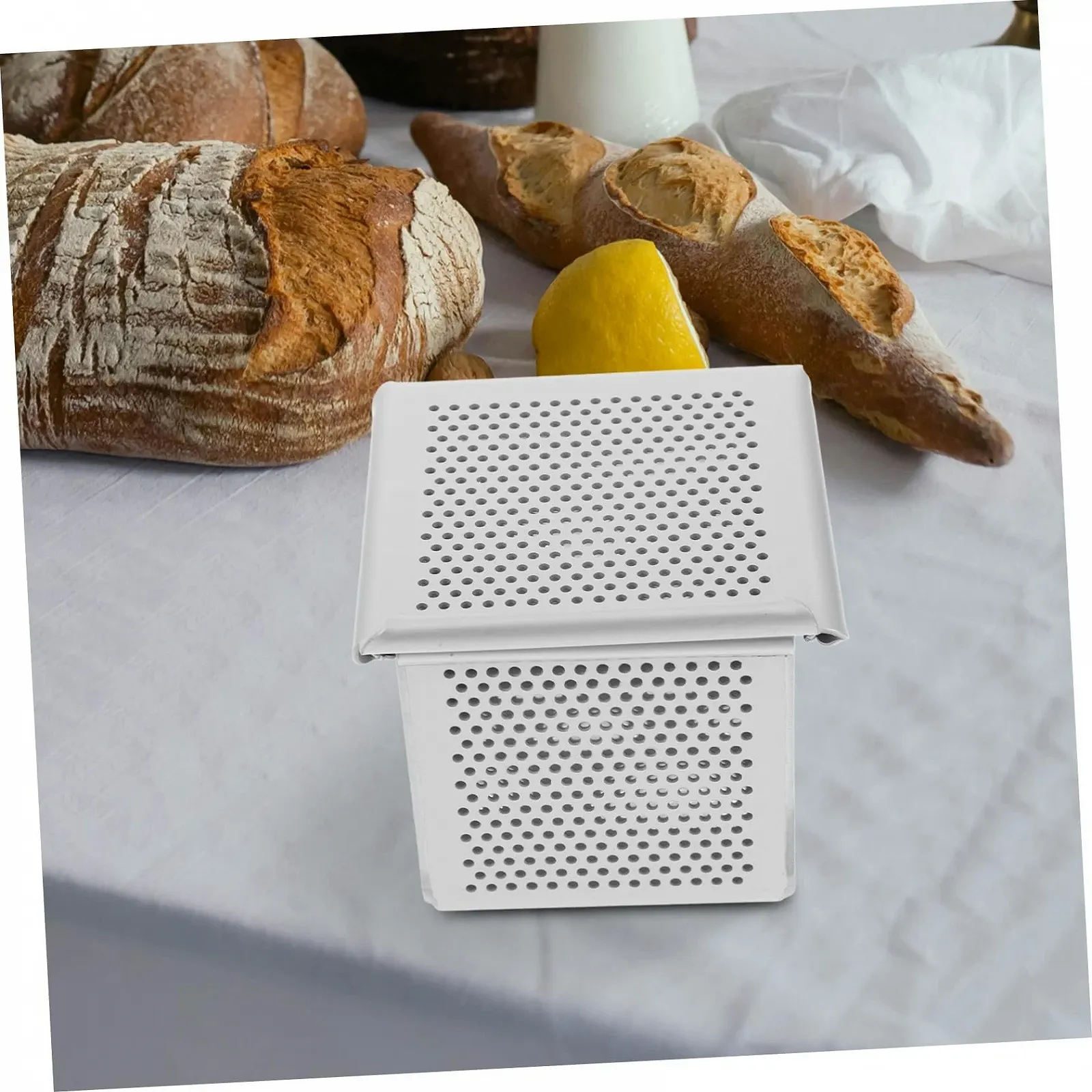 Форма для хлеба алюминиевая мини квадратная с крышкой антипригарная, фото №4