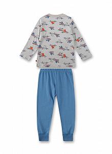 Піжама Sanetta для хлопчиків Довга Світло-сірий synthetic.ua - Фото 1