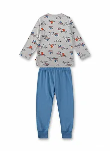 Пижама Sanetta для мальчиков Длинная Светло-серый synthetic.ua - Фото 1