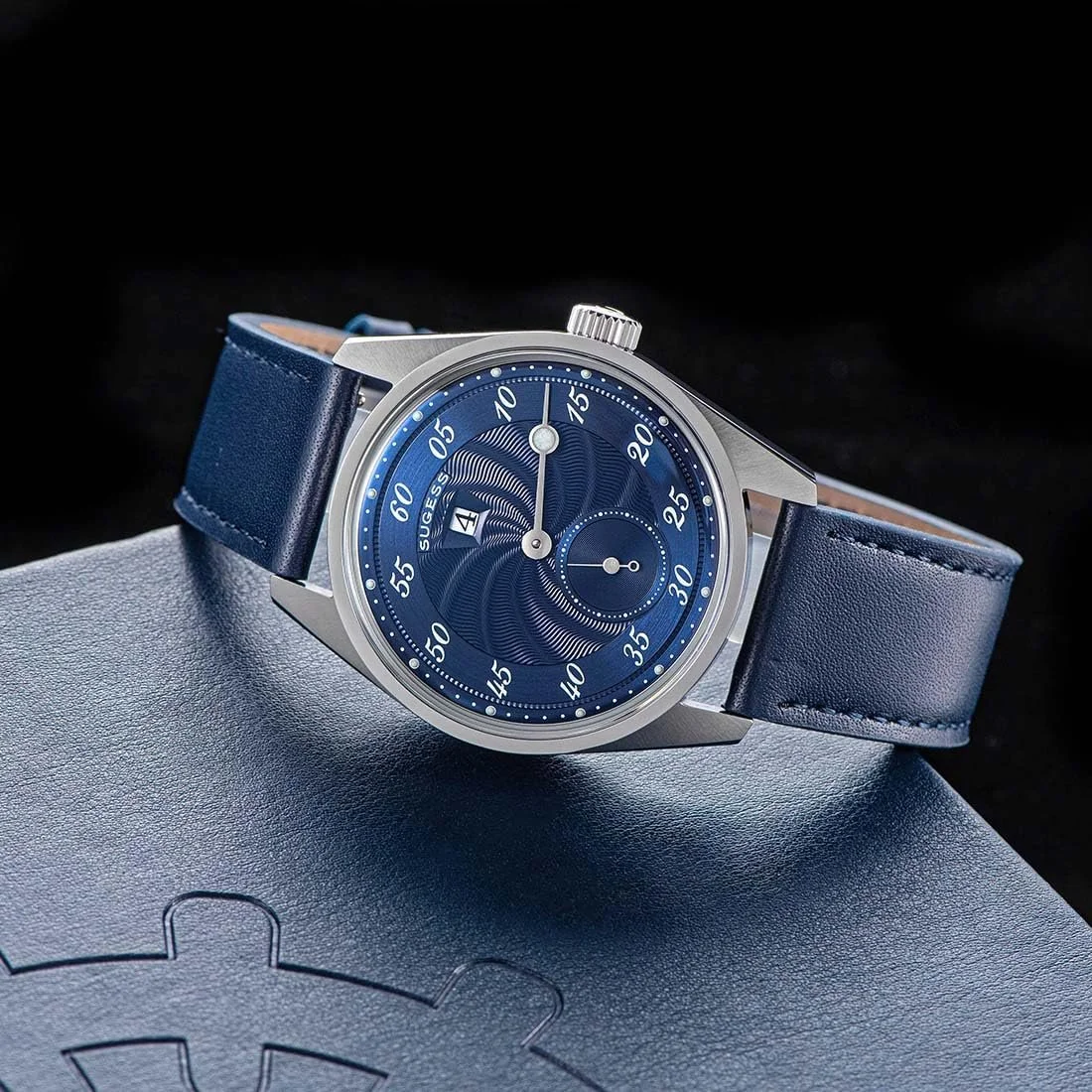 Часы Автоматические Seestern Sugess S451 Сталь Кожа Синий Мужские Синий Ремешок, фото №5 Часы Автоматические Seestern Sugess S451 Сталь Кожа Синий Мужские Синий Ремешок, фото №5