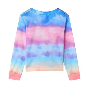 Свитшот Arshiner Batik с длинными рукавами для девочек, легкая спортивная одежда, детская рубашка с длинными рукавами и принтом тай-дай для девочек synthetic.ua - Фото 1
