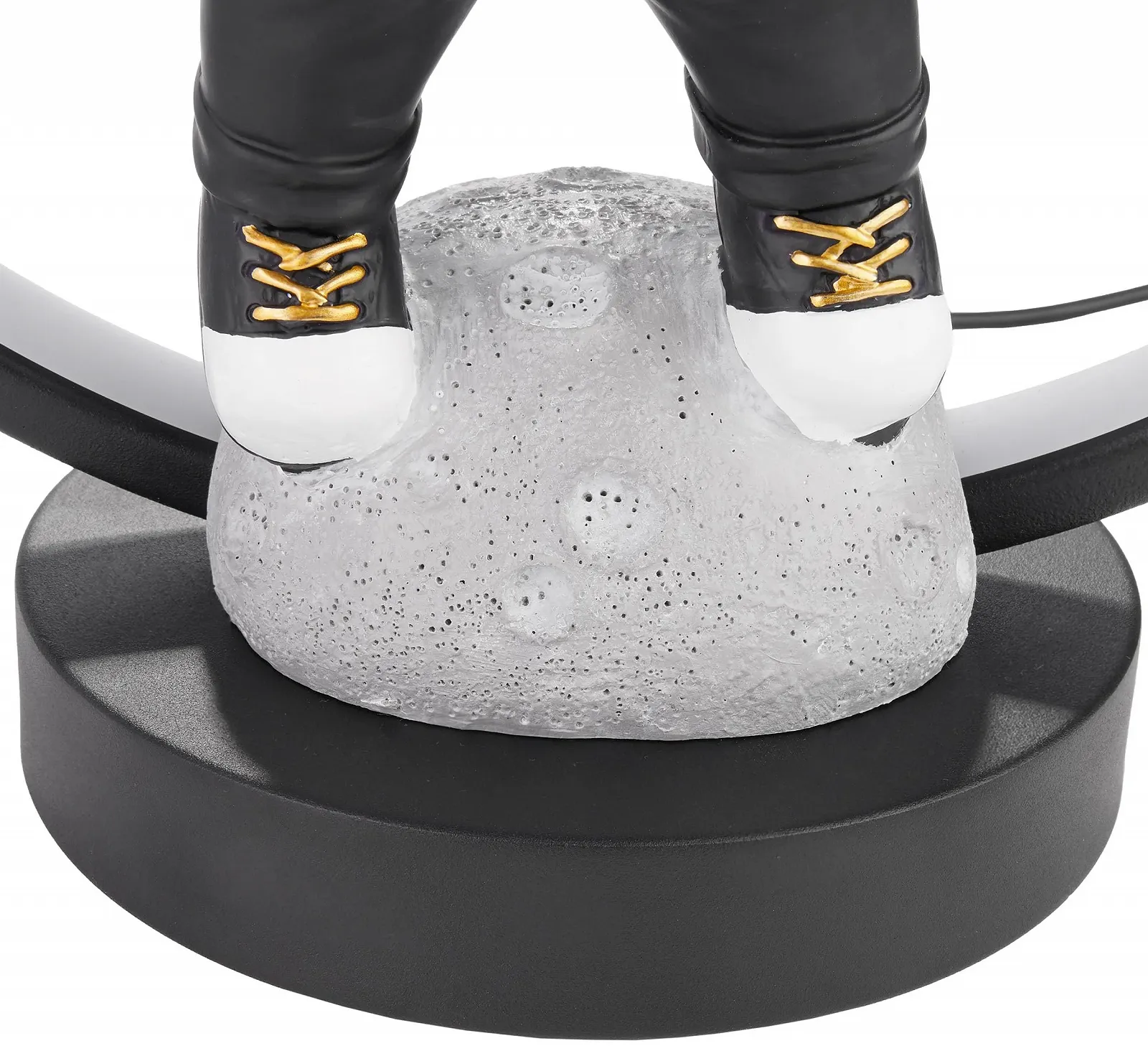 Настільна лампа BRUBAKER Астронавт з худі та золотистим хромованим шоломом LED Ring USB-C 33 см, фото №8