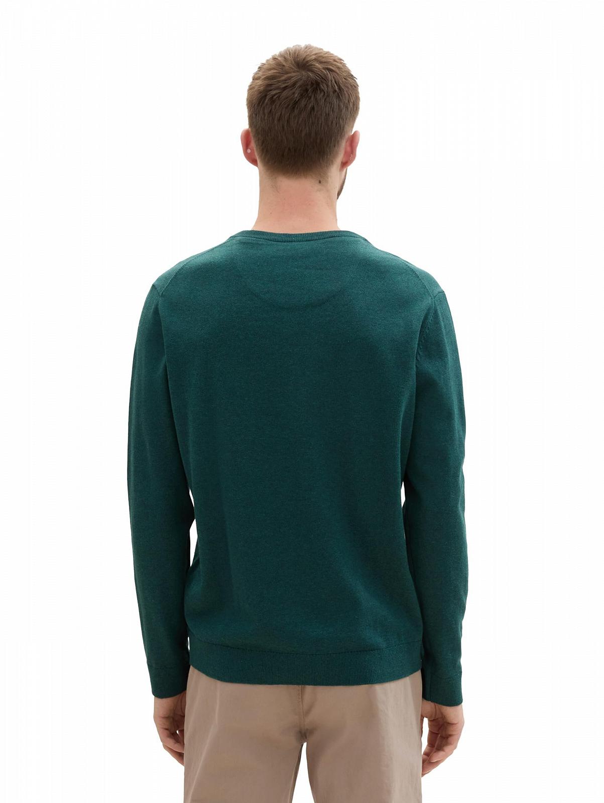 Джемпер в'язаний TOM TAILOR basic з V-подібним вирізом, фото №3