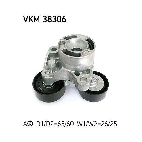 Натягувач ременя, поліклиновий ремінь SKF VKM 38306 для BMW середній середній правий верхній, фото №2