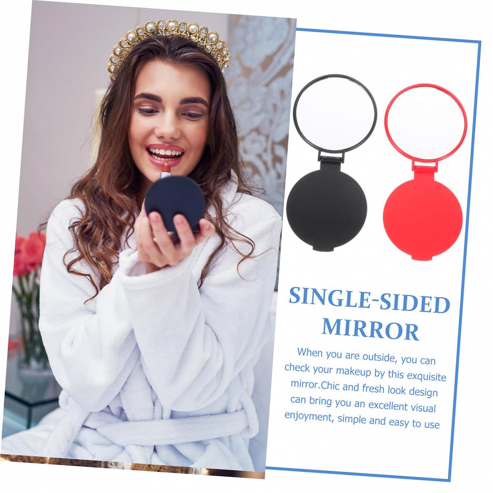 Зеркало Angoily 16St одностороннее для макияжа ручное маленькое складное для девочек для путешествий, фото №2