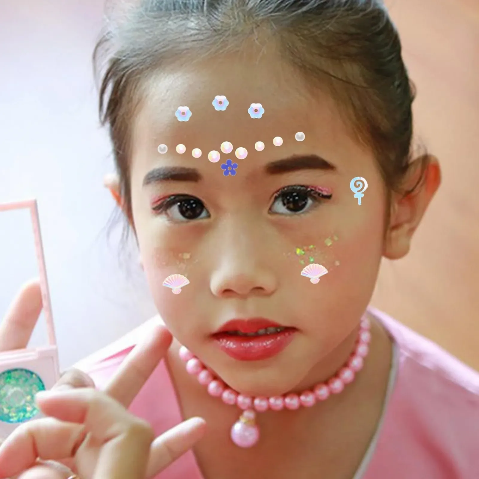 Наклейки для лица Ipetboom, 3 коробки, самоклеящиеся, в форме бабочек и русалок, для макияжа, наклейки на лицо, глаза, ногти, стразы, татуировки, фото №4