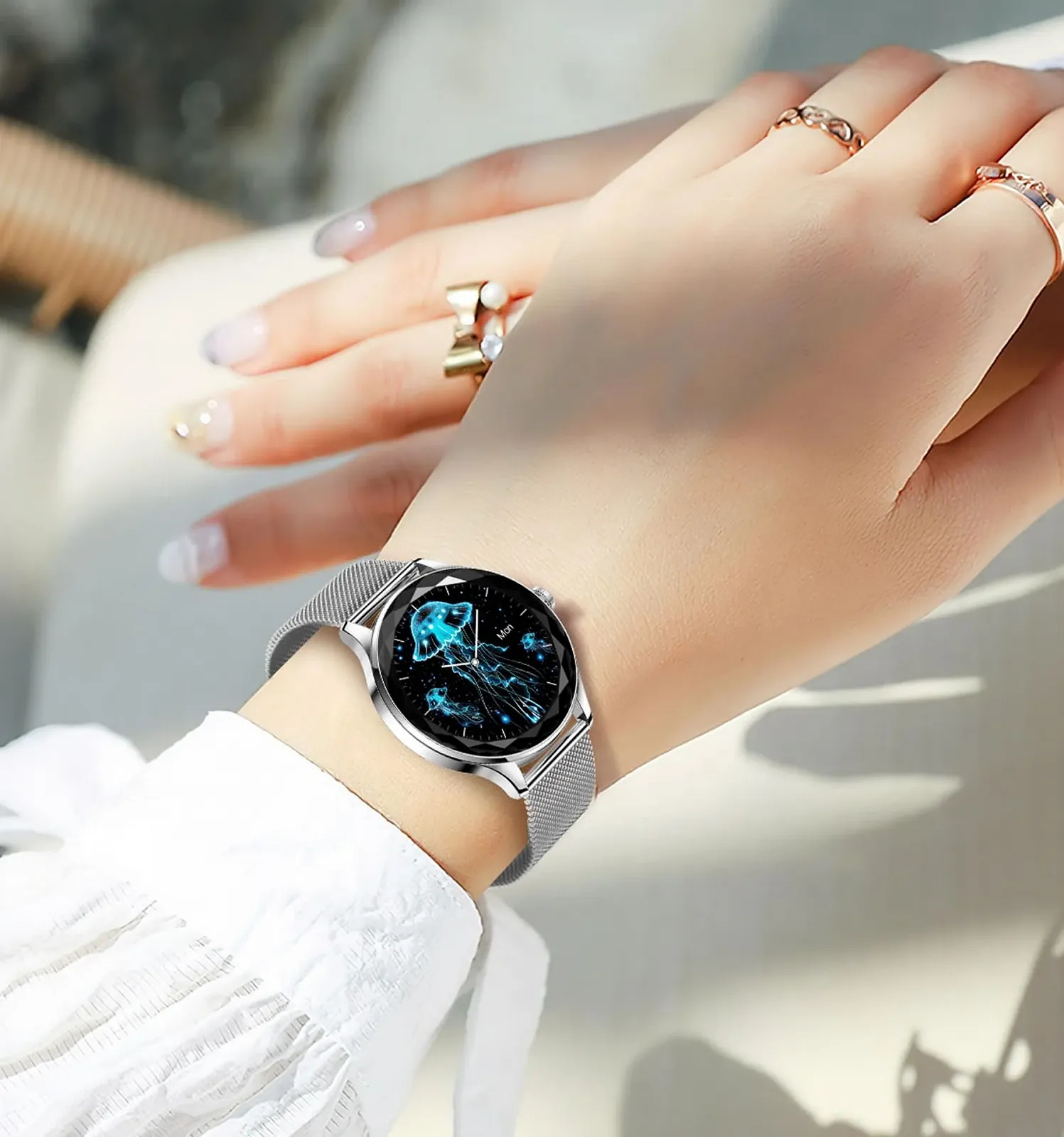 Смартгодинник BOCLOUD для жінок та чоловіків, для iPhone та Android, IP68 водонепроникний, з вимірюванням кисню в крові / пульсу / моніторингом сну, фото №8