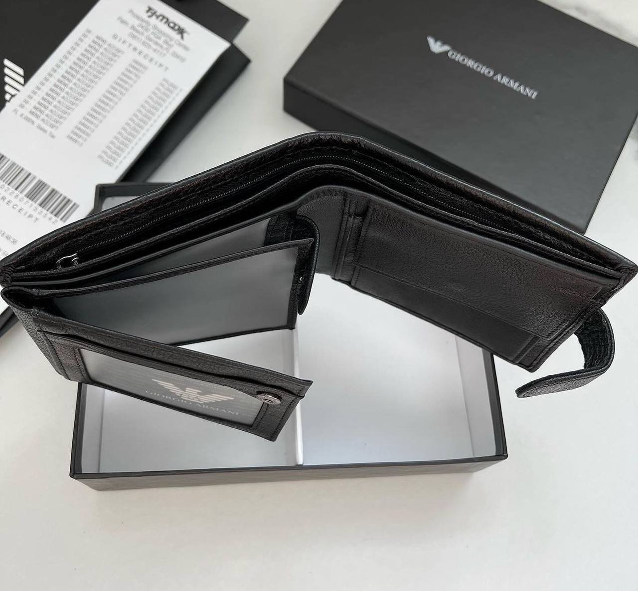 Чоловічий гаманець з натуральної шкіри Armani, фото №10