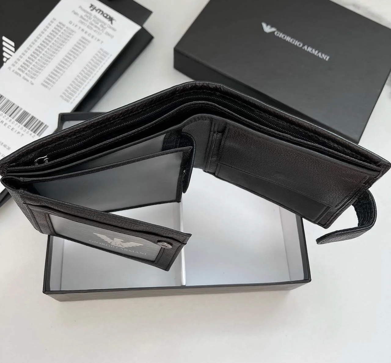 Чоловічий гаманець з натуральної шкіри Armani, фото №10