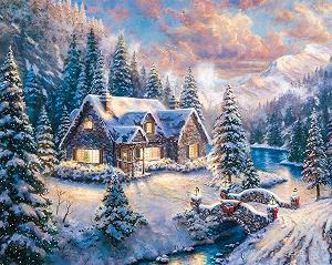 TN1243 Набір алмазної мозаїки на підрамнику 40*50 см Зимова казка - Фото 1