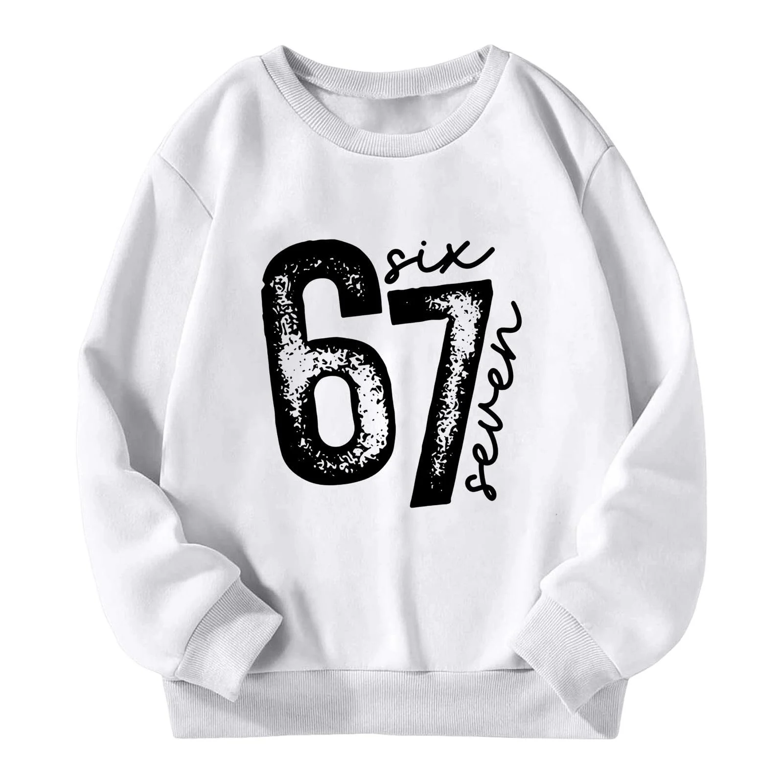 Свитшот для девочки с принтом, длинными рукавами и круглым вырезом - идеально подходит для осени и зимы. Повседневный, мягкий и теплый. Идеально подходит как свитер для детей и малышей., фото №3