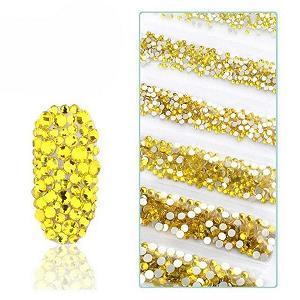 Стразы Без HotFix Стекло Pixie SS3-SS12 1440 шт. Лимонно-желтый - Фото 1