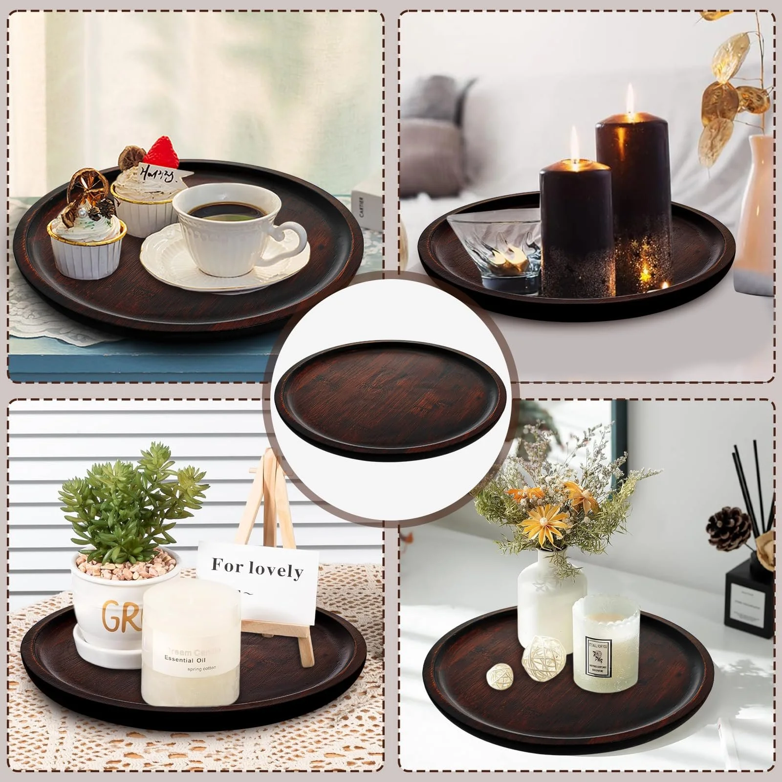 Піднос Hisdricus Круглий дерев'яний Декоративний Бамбуковий 30 см Коричневий, фото №7 Піднос Hisdricus Круглий дерев'яний Декоративний Бамбуковий 30 см Коричневий, фото №7