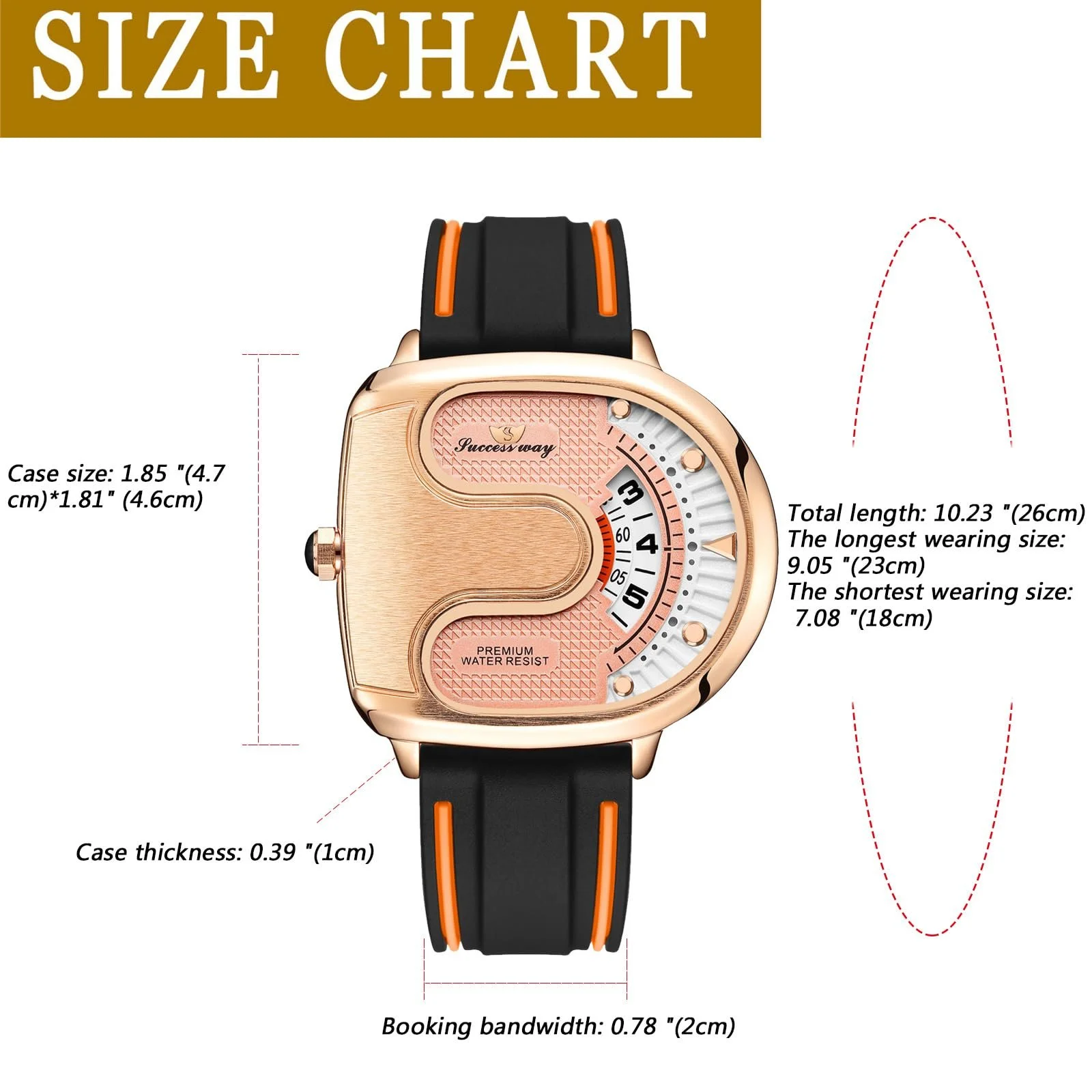 Часы мужские JewelryWe U-образные Аналоговые Кварцевые Силиконовые, фото №3 Часы мужские JewelryWe U-образные Аналоговые Кварцевые Силиконовые, фото №3