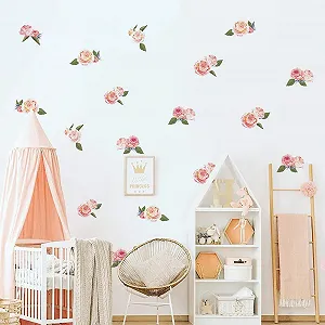 Наклейка на стіну Runtoo Квіти Троянди Кольорова synthetic.ua - Фото 1