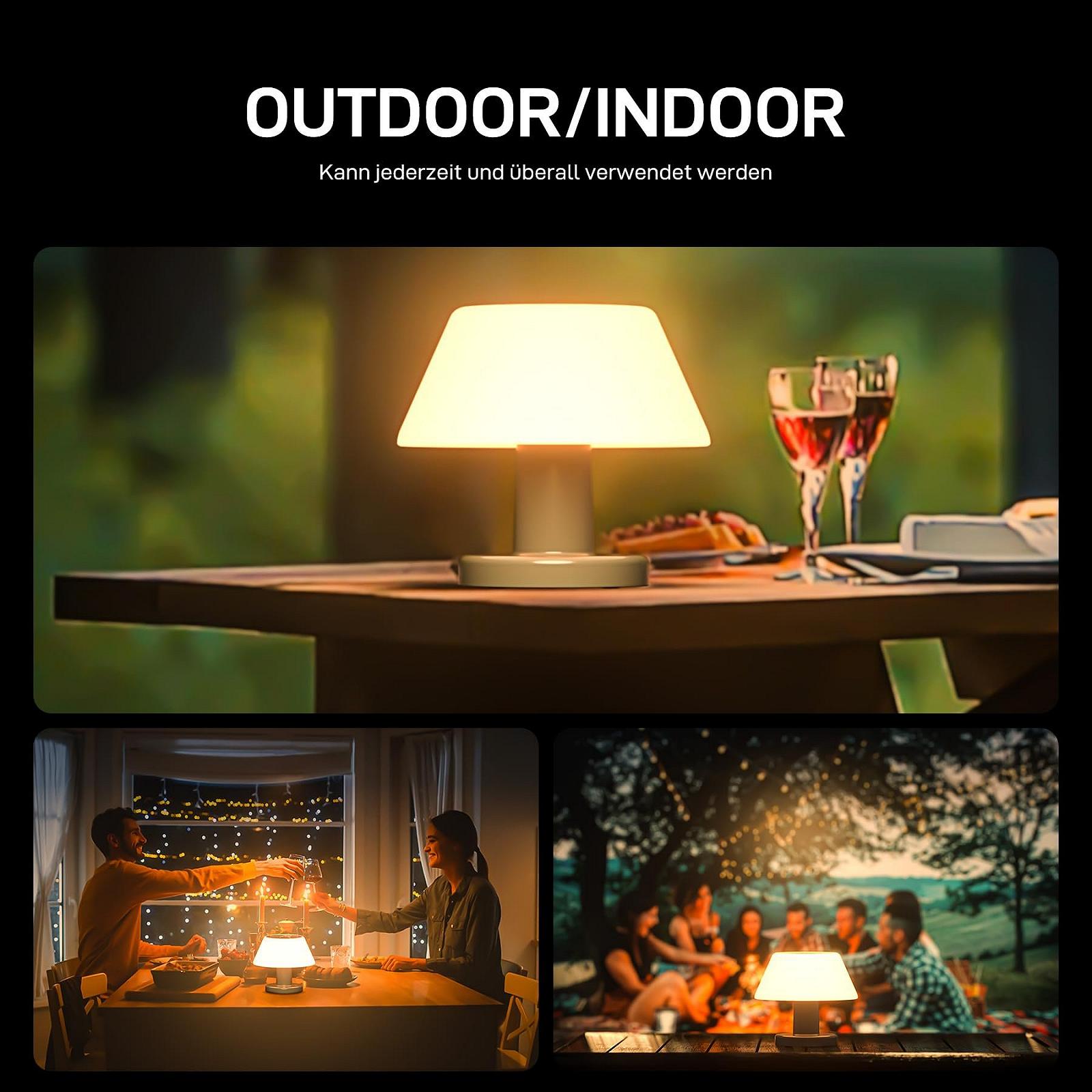 Настільна лампа LED Solar Table Lamp вулична з регулюванням яскравості на сонячній енергії та USB 2 в 1 Теплий білий 2 шт., фото №7